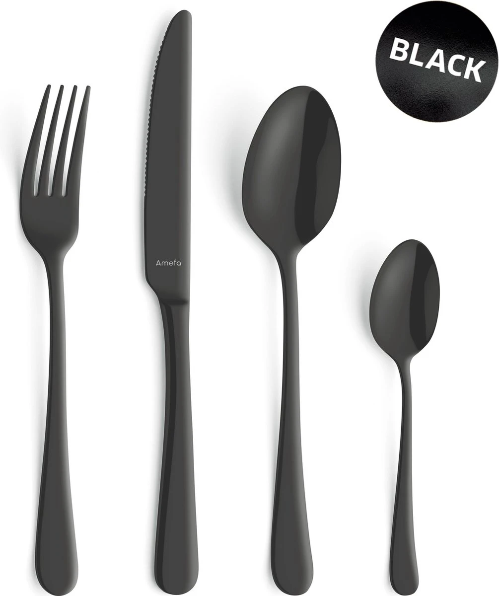 Amefa Vintage Bestekset - 24-delig - 6 Persoons - Zwart 5 Amefa Vintage Bestekset - 24-delig - 6 Persoons - Zwart - Afbeelding 5