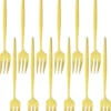 House Of Husk® Gouden Gebaksvorkjes - Dessertvorken - Taartvorkjes - Cocktailvorken - Klein Vorkjes - 12 Stuks - RVS - 14cm
