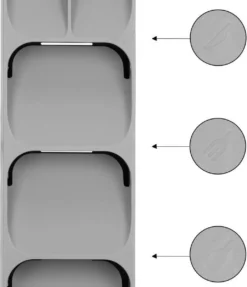 Springos Multifunctionele Bestekbak | Besteklade | Bestek Organizer | Kunststof | 39 X 11 X 5.5 CM -Sola Winkel 1032x1200
