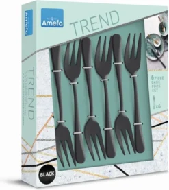 Amefa Taartvorkjes - 6 Stuks - Zwart 7 Amefa Taartvorkjes - 6 Stuks - Zwart -Sola Winkel 1071x1200