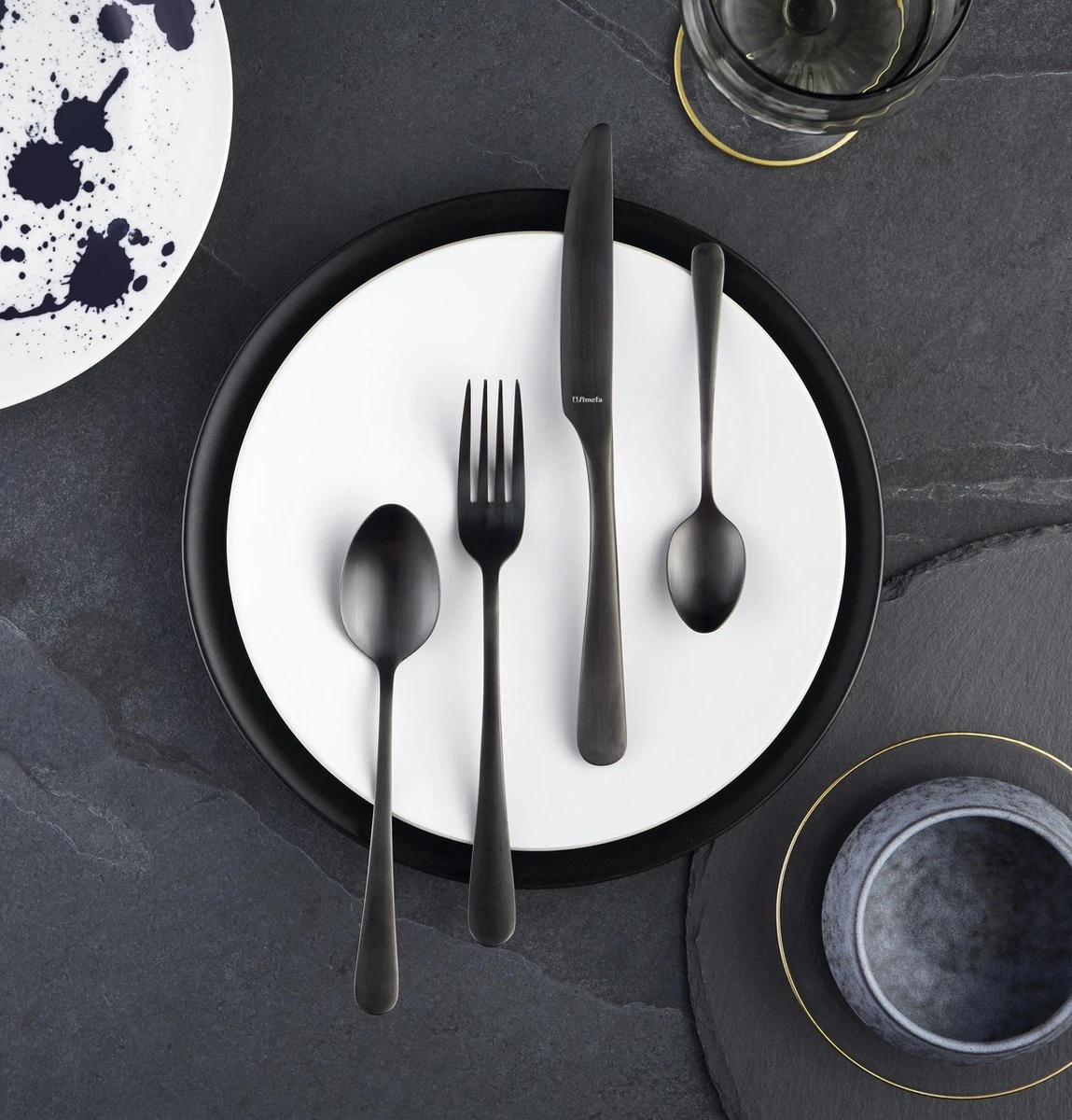 Amefa Vintage Bestekset - 24-delig - 6 Persoons - Zwart 3 Amefa Vintage Bestekset - 24-delig - 6 Persoons - Zwart - Afbeelding 3