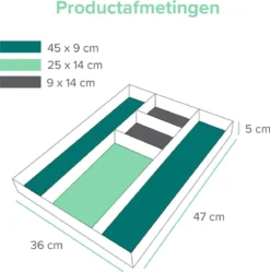 Coninx Bestekbak Bamboe 36CM Breed - Besteklade - Opbergbak - Duurzaam - Voor Laden Vanaf 47cm Diep -Sola Winkel 1189x1200 2