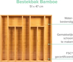 Grote Bestekbak Bamboe 51x47cm | Besteklade Van Coninx | Bestekhouder | Opbergbak | Duurzaam | Voor Laden Van 47cm Diep 14 Grote Bestekbak Bamboe 51x47cm | Besteklade Van Coninx | Bestekhouder | Opbergbak | Duurzaam | Voor Laden Van 47cm Diep -Sola Winkel 1200x1017