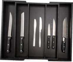 Merkloos Decopatent® Uitschuifbaar Bestekbak - Besteklade - 3 Vaks -> Uitschuifbaar Naar 5 Vakken - Bestekbakken Organizer - Bamboe - Zwart 13 Merkloos Decopatent® Uitschuifbaar Bestekbak - Besteklade - 3 Vaks -> Uitschuifbaar Naar 5 Vakken - Bestekbakken Organizer - Bamboe - Zwart -Sola Winkel 1200x1020 1