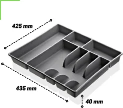 Emhouse XL Bestekcassette Bestekbak Kunststof Besteklade Bestekbak 43,5x42,5x4 Cm Wit 6 Emhouse XL Bestekcassette Bestekbak Kunststof Besteklade Bestekbak 43,5x42,5x4 Cm Wit -Sola Winkel 1200x1055