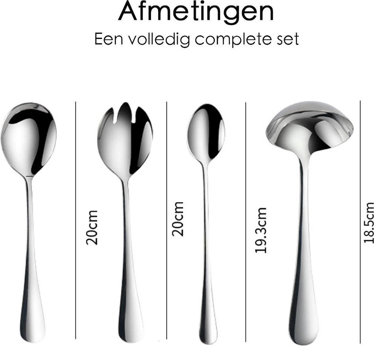 Bestekset Zilverkleurig - 72-delig - 12 Personen - Complete Set 8 Bestekset Zilverkleurig - 72-delig - 12 Personen - Complete Set - Afbeelding 8