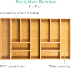 Grote Bestekbak Bamboe 81x47CM - Coninx Besteklade - Opbergbak - Duurzaam - Bamboe - Voor Laden Vanaf 47cm Diep 14 Grote Bestekbak Bamboe 81x47CM - Coninx Besteklade - Opbergbak - Duurzaam - Bamboe - Voor Laden Vanaf 47cm Diep -Sola Winkel 1200x1140