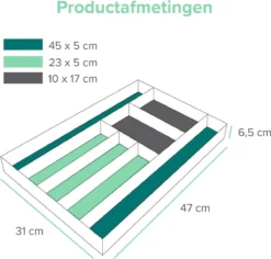 Coninx Bestekbak Bamboe 31CM Breed - Besteklade - Opbergbak - Duurzaam - Voor Laden Vanaf 47cm Diep -Sola Winkel 1200x1147 1