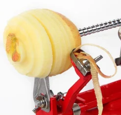 3-In-1 Appelmachine Rood - Appelboor, Appelschiller En Appelsnijder - Fruitsnijder - Groentesnijder - Klokhuis Verwijderaar - Fruitmachine - Keukenapparaat -Sola Winkel 1200x1148