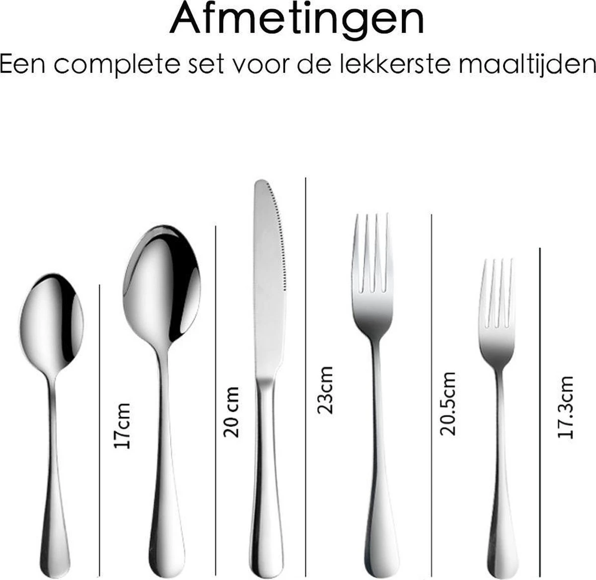 Bestekset Zilverkleurig - 72-delig - 12 Personen - Complete Set 10 Bestekset Zilverkleurig - 72-delig - 12 Personen - Complete Set - Afbeelding 10