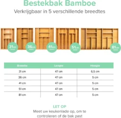 Grote Bestekbak Bamboe 51x47cm | Besteklade Van Coninx | Bestekhouder | Opbergbak | Duurzaam | Voor Laden Van 47cm Diep 12 Grote Bestekbak Bamboe 51x47cm | Besteklade Van Coninx | Bestekhouder | Opbergbak | Duurzaam | Voor Laden Van 47cm Diep -Sola Winkel 1200x1171 2