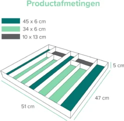 Grote Bestekbak Bamboe 51x47cm | Besteklade Van Coninx | Bestekhouder | Opbergbak | Duurzaam | Voor Laden Van 47cm Diep 13 Grote Bestekbak Bamboe 51x47cm | Besteklade Van Coninx | Bestekhouder | Opbergbak | Duurzaam | Voor Laden Van 47cm Diep -Sola Winkel 1200x1175