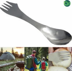 Usables Spork - 3 In 1 - Bestekset - Mes, Vork En Lepel - Milieuvriendelijk - Roestvrijstaal - RVS - Duurzaam - Hiking - Camping - Herbruikbaar