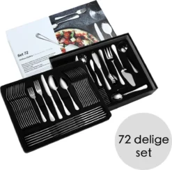 Bestekset Zilverkleurig - 72-delig - 12 Personen - Complete Set 14 Bestekset Zilverkleurig - 72-delig - 12 Personen - Complete Set -Sola Winkel 1200x1183 1