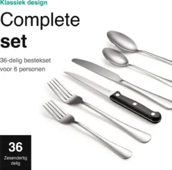 Vivid Green Bestekset (36-delig) - Bestek Set 6 Persoons - Lepels, Messen, Vorken En Steakmessen - Vaatwasserbestendig - RVS 13 Vivid Green Bestekset (36-delig) - Bestek Set 6 Persoons - Lepels, Messen, Vorken En Steakmessen - Vaatwasserbestendig - RVS -Sola Winkel 1200x1184