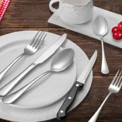 Achaté Bestekset 6 Persoons - 36-delig - RVS - Lepels, Messen, Vorken En Steakmessen - Hoogwaardige Kwaliteit - Vaatwasser Bestendig - Zilver -Sola Winkel 1200x1200 119