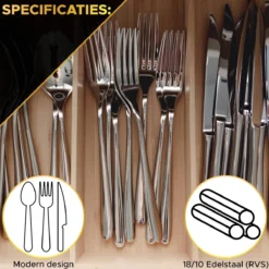 Toivo Kitchen Bestekset 4 Persoons - 24 Delig - Lepels Messen Vorken & Steakmessen - Vaatwasserbestendig - Zilver / RVS - Serviessets 10 Toivo Kitchen Bestekset 4 Persoons - 24 Delig - Lepels Messen Vorken & Steakmessen - Vaatwasserbestendig - Zilver / RVS - Serviessets -Sola Winkel 1200x1200 122