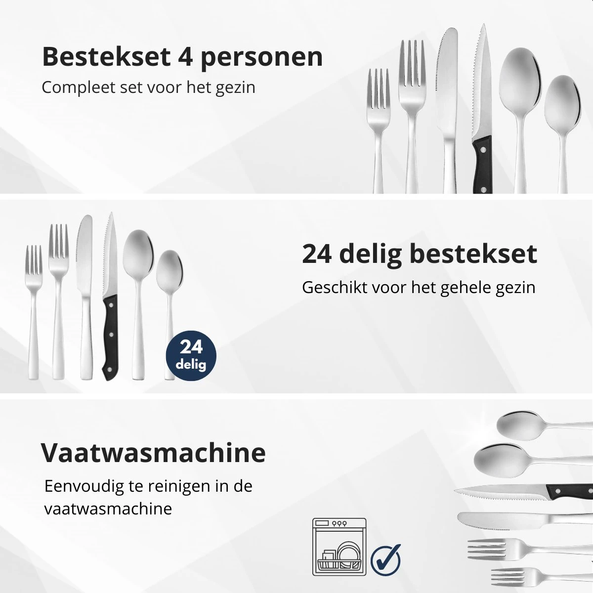 Veluw Bestekset 4 Persoons - Barcelona Bestekset 24 Delig - RVS 18/0 6 Veluw Bestekset 4 Persoons - Barcelona Bestekset 24 Delig - RVS 18/0 - Afbeelding 6