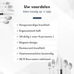 Veluw Bestekset 4 Persoons - Barcelona Bestekset 24 Delig - RVS 18/0 16 Veluw Bestekset 4 Persoons - Barcelona Bestekset 24 Delig - RVS 18/0 -Sola Winkel 1200x1200 149