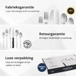 Veluw Bestekset 4 Persoons - Barcelona Bestekset 24 Delig - RVS 18/0 17 Veluw Bestekset 4 Persoons - Barcelona Bestekset 24 Delig - RVS 18/0 -Sola Winkel 1200x1200 150