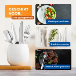 Strex Bestekset 6 Persoons - Zilver - 36-delig - Roestvrij Staal - Lepels, Messen, Vorken En Steakmessen - Hoogwaardige Kwaliteit 10 Strex Bestekset 6 Persoons - Zilver - 36-delig - Roestvrij Staal - Lepels, Messen, Vorken En Steakmessen - Hoogwaardige Kwaliteit -Sola Winkel 1200x1200 161