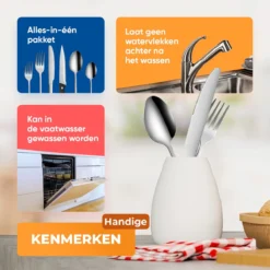 Strex Bestekset 6 Persoons - Zilver - 36-delig - Roestvrij Staal - Lepels, Messen, Vorken En Steakmessen - Hoogwaardige Kwaliteit 12 Strex Bestekset 6 Persoons - Zilver - 36-delig - Roestvrij Staal - Lepels, Messen, Vorken En Steakmessen - Hoogwaardige Kwaliteit -Sola Winkel 1200x1200 163