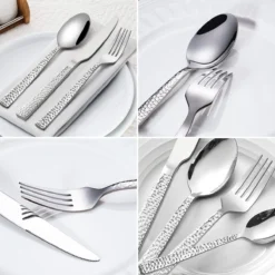 Deleca 6 Persoons Bestekset Deluxe (30-delig) - Vorken, Lepels En Messen - Vaatwasserbestendig - Gehamerd - Zilver / RVS 14 Deleca 6 Persoons Bestekset Deluxe (30-delig) - Vorken, Lepels En Messen - Vaatwasserbestendig - Gehamerd - Zilver / RVS -Sola Winkel 1200x1200 197