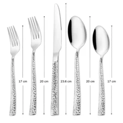 Deleca 6 Persoons Bestekset Deluxe (30-delig) - Vorken, Lepels En Messen - Vaatwasserbestendig - Gehamerd - Zilver / RVS 15 Deleca 6 Persoons Bestekset Deluxe (30-delig) - Vorken, Lepels En Messen - Vaatwasserbestendig - Gehamerd - Zilver / RVS -Sola Winkel 1200x1200 198