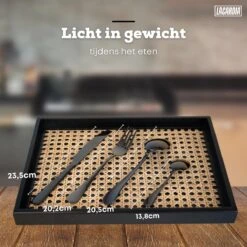 LaCardia Bestekset Glans Zwart – 24-delig Bestek – 6 Persoons – Bestek Zwart Voor 6 Personen -Sola Winkel 1200x1200 2