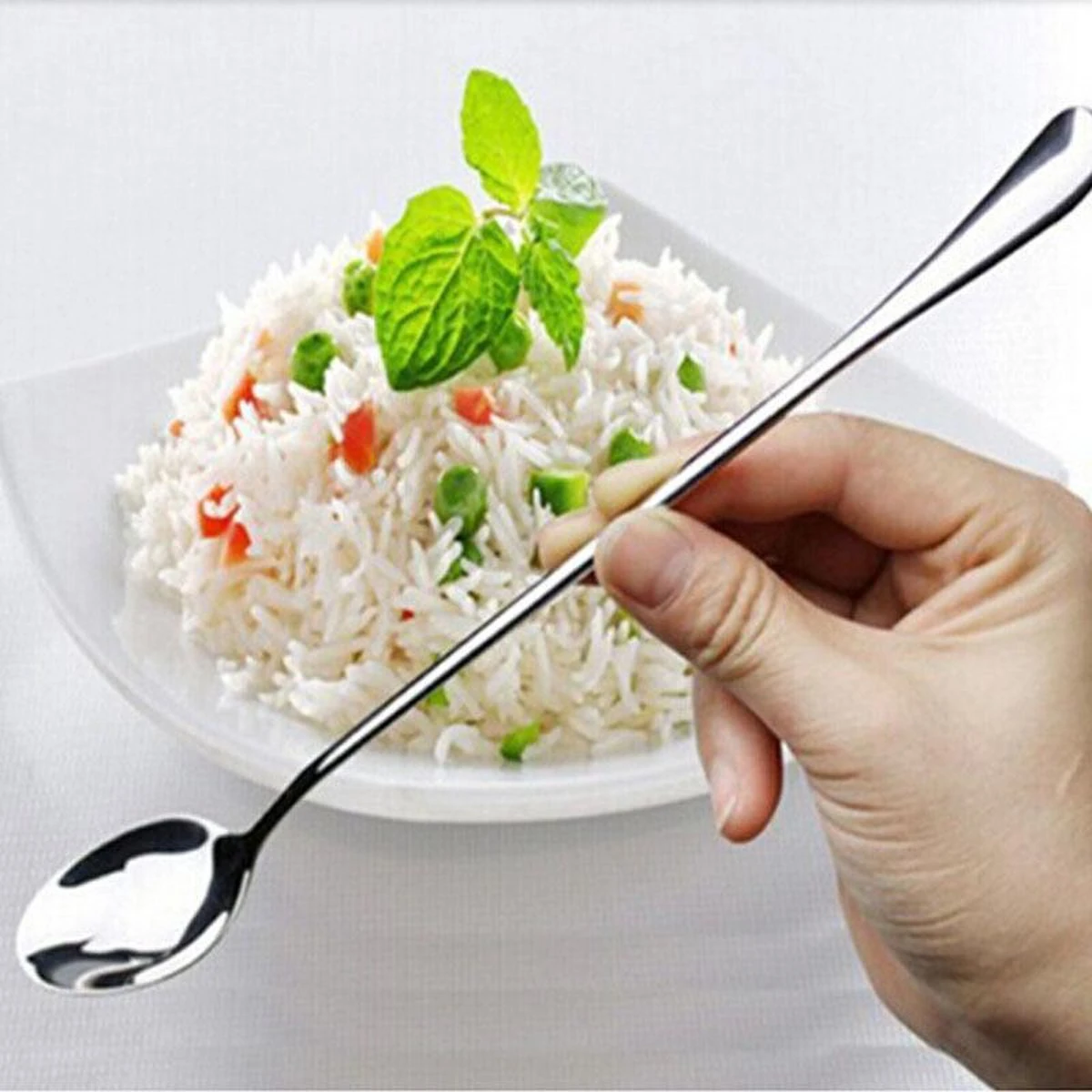 Latte Machiato Lepels – RVS Lange Yoghurt, Dessert Of Koffie Lepeltjes – KELERINO. - Set Van 12 Stuks 2 Latte Machiato Lepels – RVS Lange Yoghurt, Dessert Of Koffie Lepeltjes – KELERINO. - Set Van 12 Stuks - Afbeelding 2