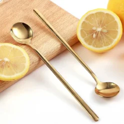 House Of Husk® Lange Theelepels Set - Latte Macchiato Lepels - Koffielepels - Theelepeltjes - RVS - 17cm - 6 Stuks - Goud -Sola Winkel 1200x1200 326