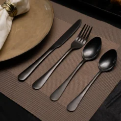 OEC Kitchen Bestekset 36-delig - Zwart - 6 Persoons - Steakmessen - Messen - Vorken - Lepels - RVS -Sola Winkel 1200x1200 35