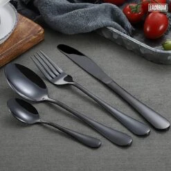 LaCardia Bestekset Glans Zwart – 24-delig Bestek – 6 Persoons – Bestek Zwart Voor 6 Personen -Sola Winkel 1200x1200 4