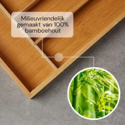 SCHOBERG Houten Bestekbak 34 Cm X 25 Cm X 5 Cm | Bamboe Enkele Keuken Bestekbak | Universele Bestekbak -Sola Winkel 1200x1200 456