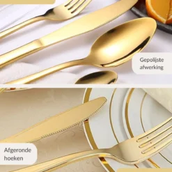 SensaHome - 20-Delige Bestek Set - Inclusief Mes/Vork/Lepel - 4 Personen - Goud 32 SensaHome - 20-Delige Bestek Set - Inclusief Mes/Vork/Lepel - 4 Personen - Goud -Sola Winkel 1200x1200 49