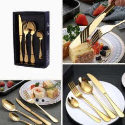 SensaHome - 20-Delige Bestek Set - Inclusief Mes/Vork/Lepel - 4 Personen - Goud 35 SensaHome - 20-Delige Bestek Set - Inclusief Mes/Vork/Lepel - 4 Personen - Goud -Sola Winkel 1200x1200 52