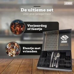 LaCardia Bestekset Glans Zwart – 24-delig Bestek – 6 Persoons – Bestek Zwart Voor 6 Personen -Sola Winkel 1200x1200 6