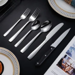 Deleca 12 Persoons Bestekset (72-delig) - Lepels, Messen, Vorken & Steakmessen - Vaatwasserbestendig - Zilver / RVS -Sola Winkel 1200x1200 74