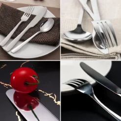 Deleca 12 Persoons Bestekset (72-delig) - Lepels, Messen, Vorken & Steakmessen - Vaatwasserbestendig - Zilver / RVS -Sola Winkel 1200x1200 75