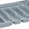 Merkloos Bestekbak/bestekhouder - Uitschuifbaar - Grijs - 44 Cm - 5 Tot 7 Vakken
