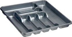 Kunststof Bestekbak/bestekhouder 7-vaks Grijs 42 X 39 Cm - Keukenlade/besteklade Inzetbakken -Sola Winkel 1200x620