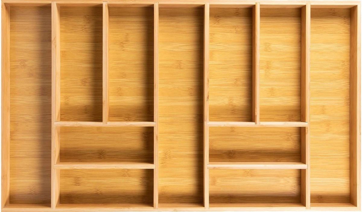 Grote Bestekbak Bamboe 81x47CM - Coninx Besteklade - Opbergbak - Duurzaam - Bamboe - Voor Laden Vanaf 47cm Diep 1 Grote Bestekbak Bamboe 81x47CM - Coninx Besteklade - Opbergbak - Duurzaam - Bamboe - Voor Laden Vanaf 47cm Diep