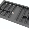 Merkloos Kunststof Bestekbak Classic Serie Antraciet, Breedte 88-80 Cm - Diepte 54-47 - Breedte En Diepte Op Maat Te Maken - Besteklade, Bestekhouder, Bestekbakken Op Maat