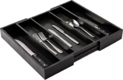Merkloos Decopatent® Uitschuifbaar Bestekbak - Besteklade - 3 Vaks -> Uitschuifbaar Naar 5 Vakken - Bestekbakken Organizer - Bamboe - Zwart 11 Merkloos Decopatent® Uitschuifbaar Bestekbak - Besteklade - 3 Vaks -> Uitschuifbaar Naar 5 Vakken - Bestekbakken Organizer - Bamboe - Zwart -Sola Winkel 1200x776 1