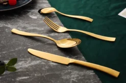 Bestekset - Bestek Goud -24 Delig-Zwitsers Kwaliteit-Complete Set-100% Roestvrijstaal-Gold 24k-Goud 24K -Sola Winkel 1200x799 11