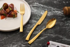 Bestekset - Bestek Goud -24 Delig-Zwitsers Kwaliteit-Complete Set-100% Roestvrijstaal-Gold 24k-Goud 24K -Sola Winkel 1200x799 12