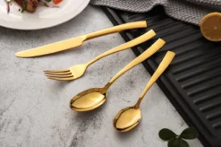 Bestekset - Bestek Goud -24 Delig-Zwitsers Kwaliteit-Complete Set-100% Roestvrijstaal-Gold 24k-Goud 24K -Sola Winkel 1200x799 13
