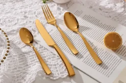 Bestekset - Bestek Goud -24 Delig-Zwitsers Kwaliteit-Complete Set-100% Roestvrijstaal-Gold 24k-Goud 24K -Sola Winkel 1200x799 16