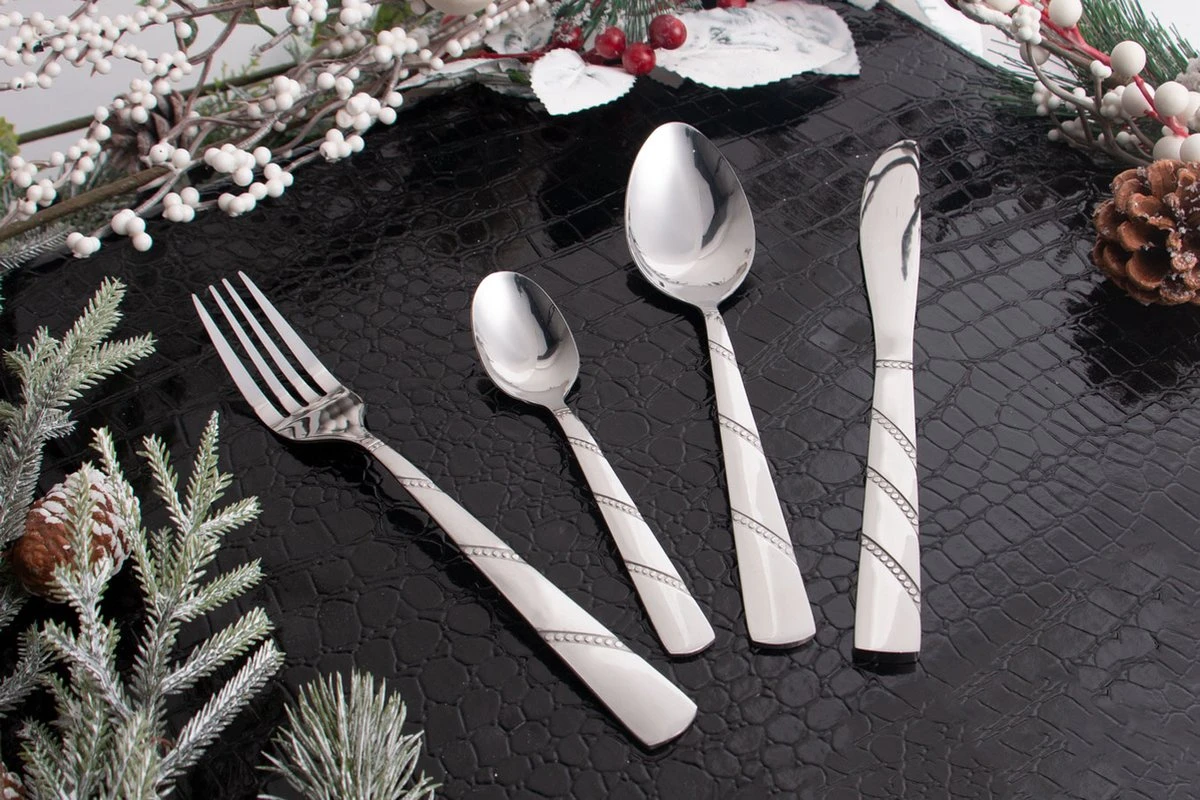 Swiss Pro+ Bestekset In Koffer-72 Delig-12 Persoons-Zwitsers Kwaliteit-Complete Set-100% Roestvrijstaal-Modern 12 Swiss Pro+ Bestekset In Koffer-72 Delig-12 Persoons-Zwitsers Kwaliteit-Complete Set-100% Roestvrijstaal-Modern - Afbeelding 12