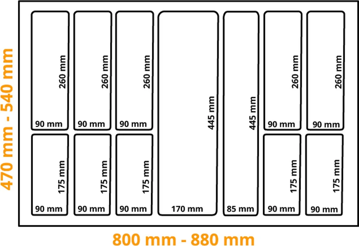 Merkloos Kunststof Bestekbak Classic Serie Antraciet, Breedte 88-80 Cm - Diepte 54-47 - Breedte En Diepte Op Maat Te Maken - Besteklade, Bestekhouder, Bestekbakken Op Maat 2 Merkloos Kunststof Bestekbak Classic Serie Antraciet, Breedte 88-80 Cm - Diepte 54-47 - Breedte En Diepte Op Maat Te Maken - Besteklade, Bestekhouder, Bestekbakken Op Maat - Afbeelding 2